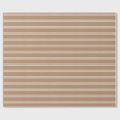 Papier Cadeau Boho Moderne Unisexe Rayé Simple Marron (Plat)
