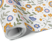 Papier Cadeau Boho motif 01,w (Coin rond)