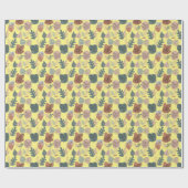 Papier Cadeau BOHO Motif esthétique A12 L Jaune BG (Plat)