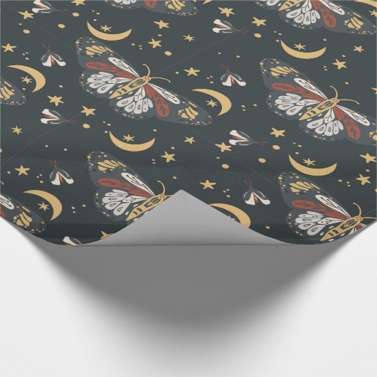 Papier Cadeau Boho Night Moth (Coin)