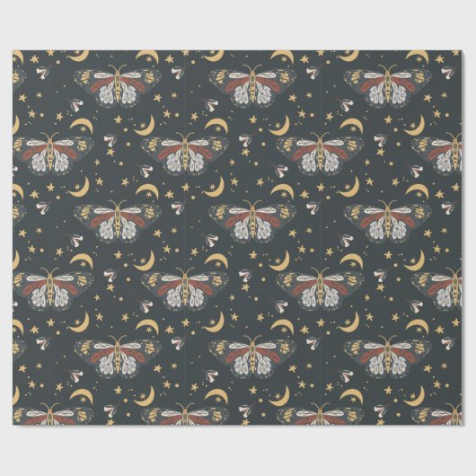 Papier Cadeau Boho Night Moth (Plat)