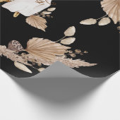 Papier Cadeau Boho Oh Baby Brown et noir Bassinet (Coin)