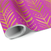 Papier Cadeau Boho Or Moderne (Coin rond)