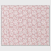 Papier Cadeau Boho Pastel Féminin Moderne Floral Rose (Plat)