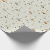 Papier Cadeau Boho rainbows eucalyptus baby shower de pépinière (Coin)