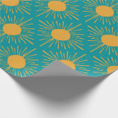 Papier Cadeau Boho Ray of Sun Turquoise (Coin)