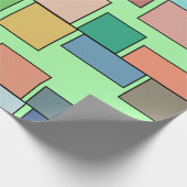 Papier Cadeau Boho Rectangles (Coin)