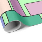 Papier Cadeau Boho Rectangles (Coin rond)