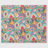 Papier Cadeau Boho Retro des années 60 les années 70 (Plat)