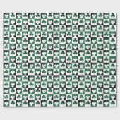 Papier Cadeau Boho Retro Shamrock Clover Leaf Motifs Floral (Plat)