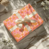 Papier Cadeau Boho rose Super rétro