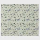 Papier Cadeau Boho Sage Bébé Bugs Insectes Enfants (Plat)