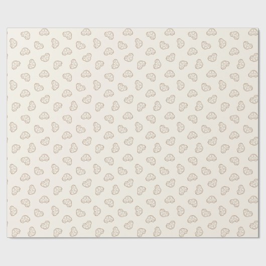 Papier Cadeau Boho Simple Cars Vehicle Modern Boy Neutral Beige (Plat)
