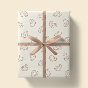 Papier Cadeau Boho Simple Cars Véhicule Moderne Garçon Neutre Be