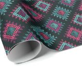 Papier Cadeau Boho Spirit : Tribal Ethnic Seamless (Coin rond)