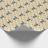 Papier Cadeau Boho Sun Moon Stars bleu jaune (Coin)