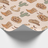 Papier Cadeau Boho tendance rétro Halloween de l'Ouest (Coin)
