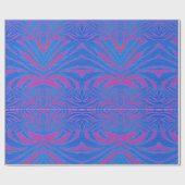 Papier Cadeau Boho Tiger Bleu et rose (Plat)