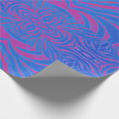 Papier Cadeau Boho Tiger Bleu et rose (Coin)