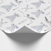 Papier Cadeau Boho Tribal Teepee envelopper cadeau (Coin)