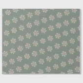 Papier Cadeau Boho Watercolor Snowflake Pattern (Plat)