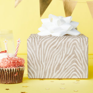 Papier Cadeau Boho Watercolor Zebra Safari Jungle Wrapper Paper