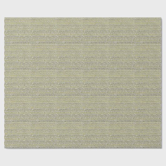 Papier Cadeau Boho Weave Faux Texture-Jaune (Plat)