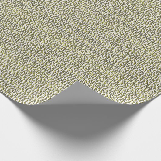 Papier Cadeau Boho Weave Faux Texture-Jaune (Coin)