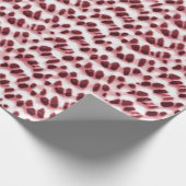 Papier Cadeau Boho Weave Faux Texture-Rouge (Coin)