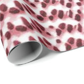 Papier Cadeau Boho Weave Faux Texture-Rouge (Coin rond)