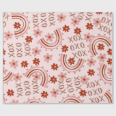 Papier Cadeau Boho Xoxo Valentine (Plat)