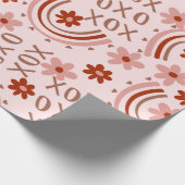 Papier Cadeau Boho Xoxo Valentine (Coin)