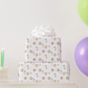 Papier Cadeau bois aquarelle anniversaire des amis de forêt