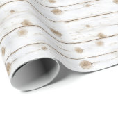 Papier Cadeau Bois Blanc Faux (Coin rond)