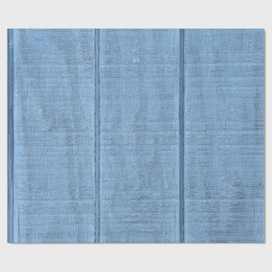 Papier Cadeau Bois bleu rustique (Plat)