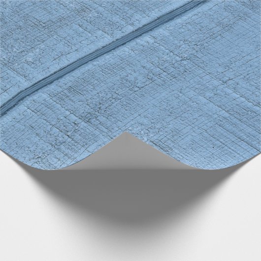 Papier Cadeau Bois bleu rustique (Coin)