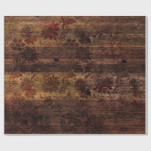 Papier Cadeau Bois Brown Floral Russe (Plat)