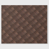 Papier Cadeau Bois Brown foncé rustique clôture en bois Style ch (Plat)