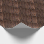 Papier Cadeau Bois Brown foncé rustique clôture en bois Style ch (Coin)