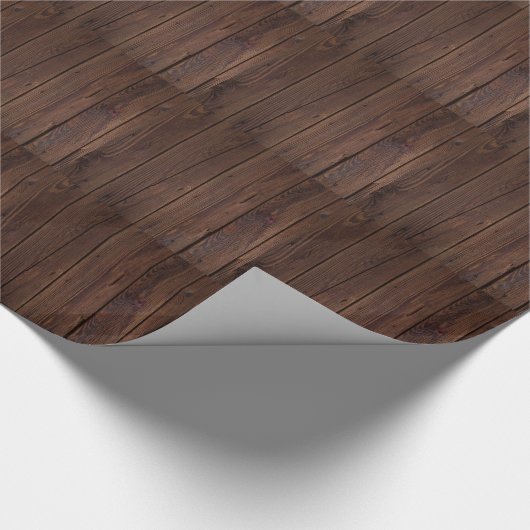Papier Cadeau Bois Brown foncé rustique clôture en bois Style ch (Coin)