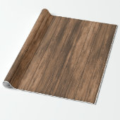 Papier Cadeau Bois Brown rustique (Déroulé)