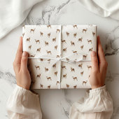 Papier Cadeau Bois, cerf festif