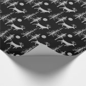 Papier Cadeau Bois d'argent Pine Forest Stade Noir (Coin)
