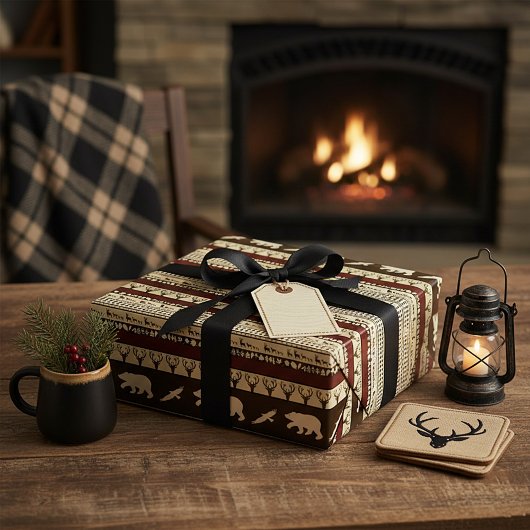 Papier Cadeau Bois d'automne