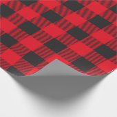 Papier Cadeau Bois de bois rouge et noir (Coin)