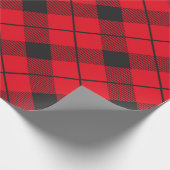 Papier Cadeau Bois de bois rouge et noir (Coin)