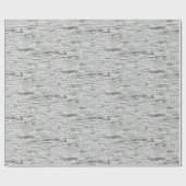 Papier Cadeau Bois de bouleau rustique Texture gris blanc (Plat)