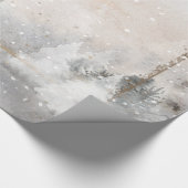 Papier Cadeau Bois de forêt enneigé (Coin)