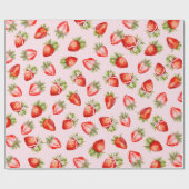Papier Cadeau Bois de fraises Coquette (Plat)