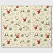 Papier Cadeau Bois de Noël Vintage (Plat)